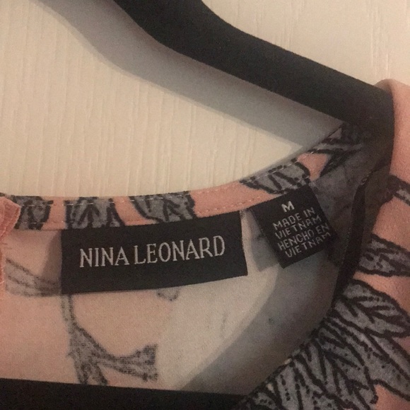 Nina Leonard Balloon-Sleeve Shift Dress - Picture 4 of 4